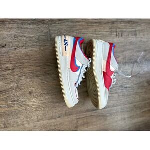 Nike Air Force 1 Shadow SE Red Blue White Sneakers Casual Athletic Shoes